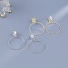 Exaggerated And Personalized Metal Circle Earrings Simple