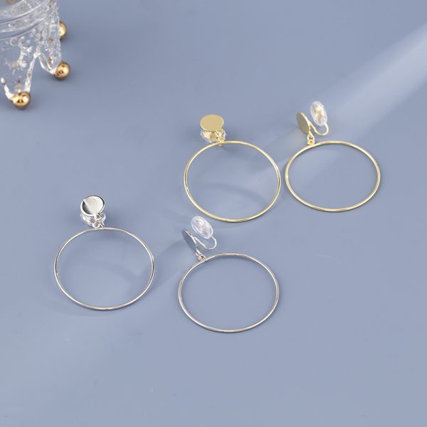 Exaggerated And Personalized Metal Circle Earrings Simple
