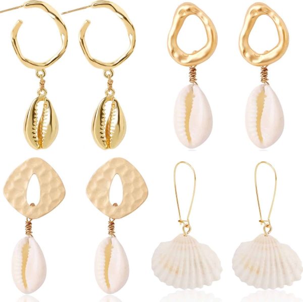Natural Shell Long Conch Set