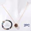 Natural Stone Beaded Necklace Set