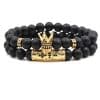 Frosted stone beads bracelet