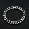 Thick Type Simplicity Stainless Steel Polished Buckle Bracelet