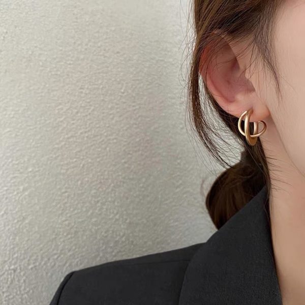 Women's Circle Earrings French Style High Sense Of Korean Temperament