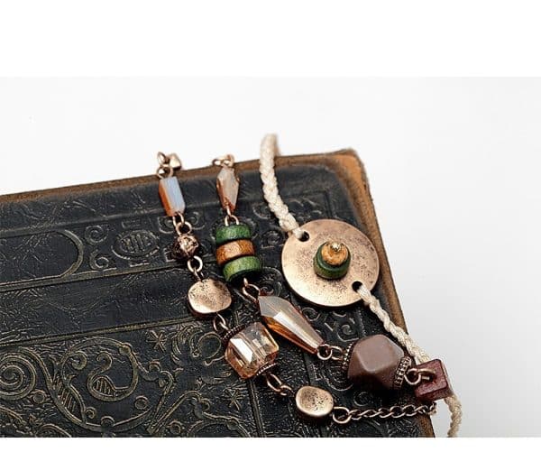 Log natural stone crystal bracelet