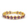 Fashion Gold-plated Inlaid Zircon Hollow Round Bracelet