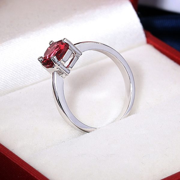 Fashion Natural Pink Topaz Ring Thailand Kaleidoscope Cut Gemstone Women's