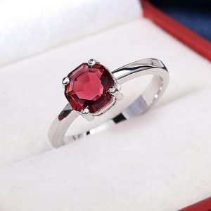Fashion Natural Pink Topaz Ring Thailand Kaleidoscope Cut Gemstone Women's