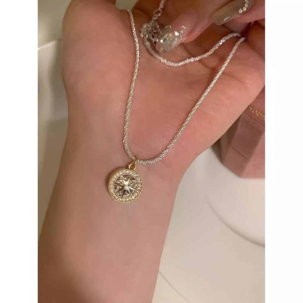 Niche High-grade Six-pointed Star Starry Sky Necklace
