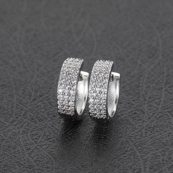 Personalized Micro-set Three Row Stud Earrings