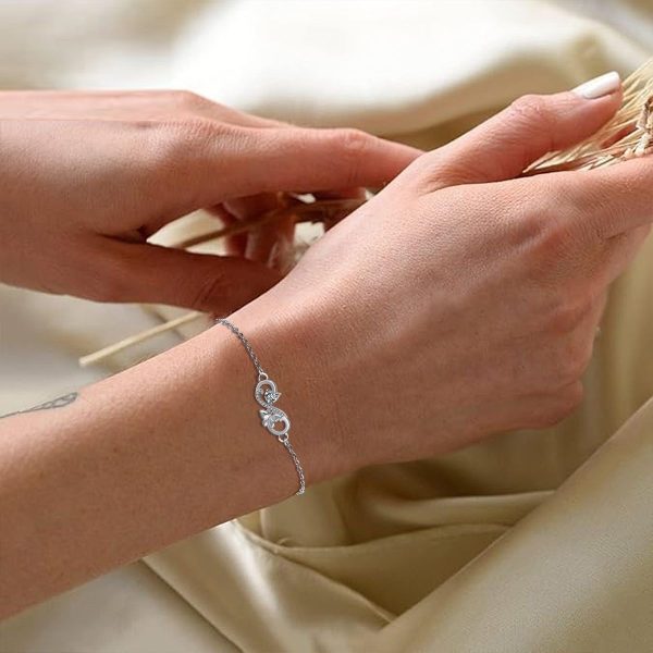 European And American Fashion Infinite Symbol Bracelet Butterfly Women's Adjustable Bracelet