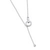 Silver Necklace Moissanite Interlocking Pendant For Women
