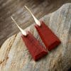 Women's Natural Stone Pendant Earrings