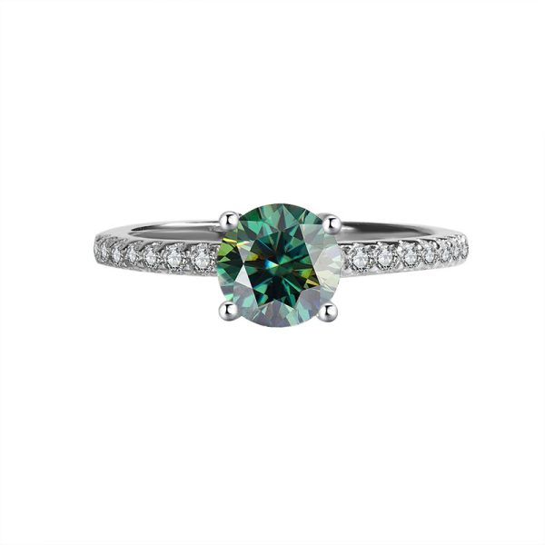 S925 Silver Simple Four-claw Moissanite High-end Stylish Birthday Gift