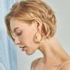 Exaggerated Simple Big Round Circle Hoop Earrings