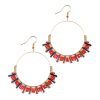 New Bead Earrings Wave Ethnic Style Niche Retro Circle Beaded
