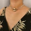 Natural Stone Big Shell Necklace
