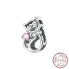 925 Sterling Silver Charm Vintage Cross Celtic Knot Crystal XINGX Bead Pendant
