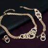 Necklace Earrings Bracelet Ring Jewelry Set European and American Plated 18K Jewelry Four-piece Set