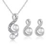Fashion pearl two sets of simple and elegant bride wedding jewelry set Danbi jewelry