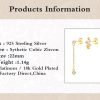 S925 Sterling Silver Snake Chain Set Diamond Stud Earrings