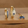 Lady Temperament Trendy Earrings Buckle Stud 3-piece Set