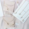 English Letter Necklace Female Colorful Crystals Gem S925 Pure