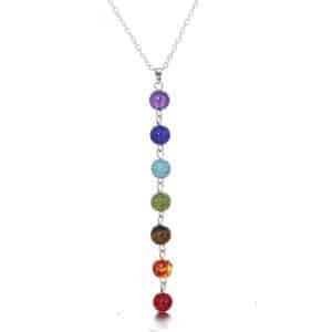 Natural stone colorful beads pendant