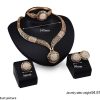 Necklace earrings ring jewelry four piece set