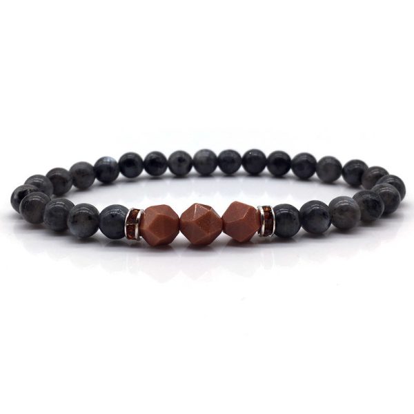 Glitter stone volcanic stone bracelet