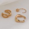 Metal Type C Ear Bone Clip No Ear Hole Ear Hang Female Temperament Hip-hop Minority Cool Wind Earring Set Decoration