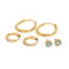 Stainless Steel Circle With High-end Zircon Earrings