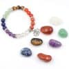 Natural Crystal Carat Irregular Colorful Stone Yoga Colorful Rough Stone Bracelet Set