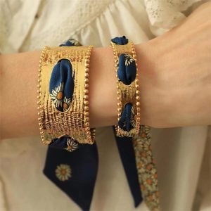 French Retro Color Scarf Bracelet