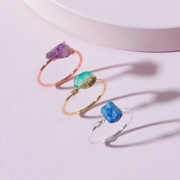 Qingdao European And American Fashion Jewelry Stone Ring Set