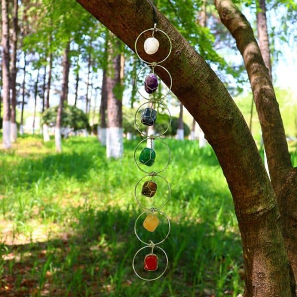 Crystal Stone Wind Chimes Pendant