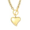 Titanium Steel Heart OT Buckle Necklace Women's Jewelry Set