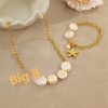 243723c7-2c30-4186-ba56-668ea65661e2_trans.jpeg Ocean Style Natural Shell Starfish Necklace Women's Stainless Steel Gold Plated