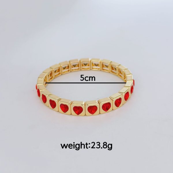 Women's Heart-shaped Zircon Fashion Simple Bracelet
