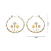 Boho Hoops Trendy Vintage Gold Mushroom Look