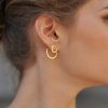 Simple Temperament Alloy Geometric Metal Size Circle Earrings Pendant