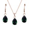 Water drop earrings necklace jewelry set