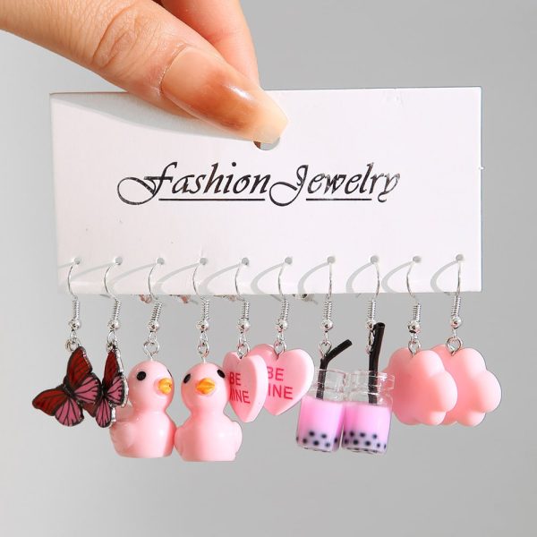 Butterfly Cloud Duck Earring Set