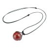 Red Agate Necklace Women's Simple All-matching Long Sweater Chain