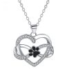 New Infinite Symbol Love Paw Print Necklace For Women