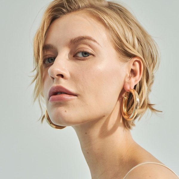 Exaggerated Simple Big Round Circle Hoop Earrings