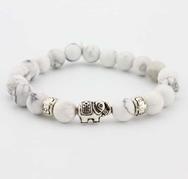 Nature Stone Elephant Bracelet