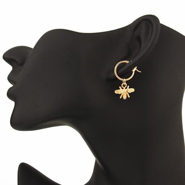 Bee Insect Ear Drop Earrings