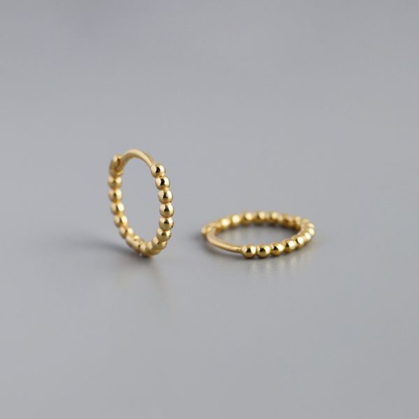 More Sizes Circle Polka Dot S925 Sterling Silver Ear Clip