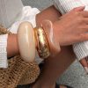 European And American Design Exaggerated Glossy Niche Geometric Combination Bracelet