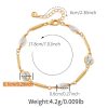 Copper Plating 18K Real Gold Color Retaining Inlaid Zircon Exquisite ABS Pearl Bracelet